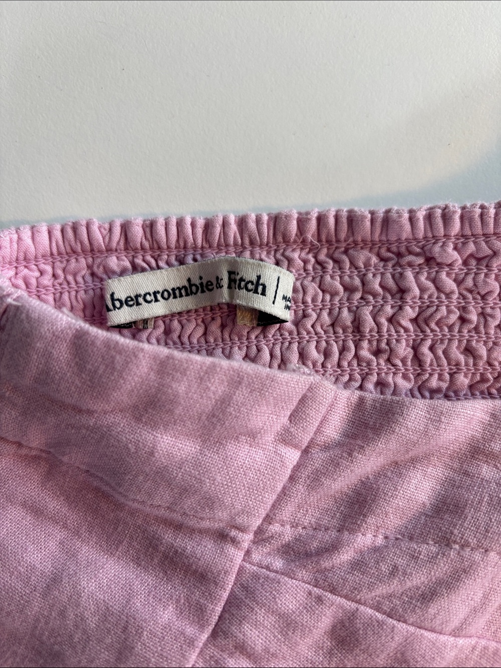 Abercrombie & Fitch Dusty Pink Linen halter top -784sku - Picture 3 of 8
